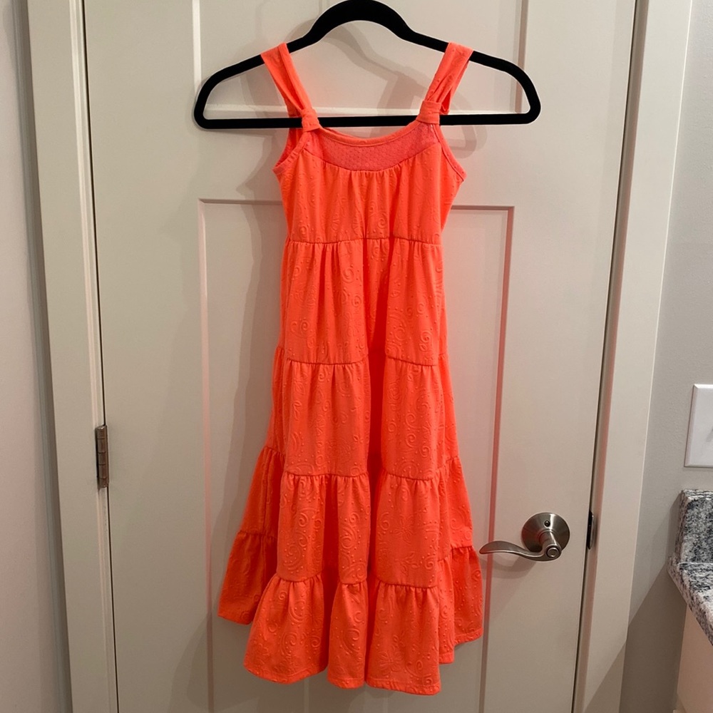 Like New Size 5/6 Girls Coral Maxi Dress!